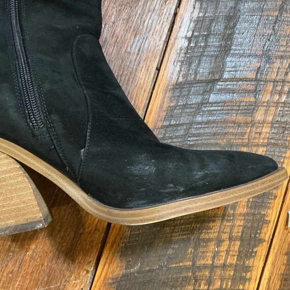 Vince Camuto Black Suede Mid-Calf Block Heel Boots | Women’s Size 8 - Picture 7 of 10